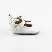 Load image into Gallery viewer, &#39;Pearl&#39; Leather Dolly Baby Shoes - Baby Soft Sole