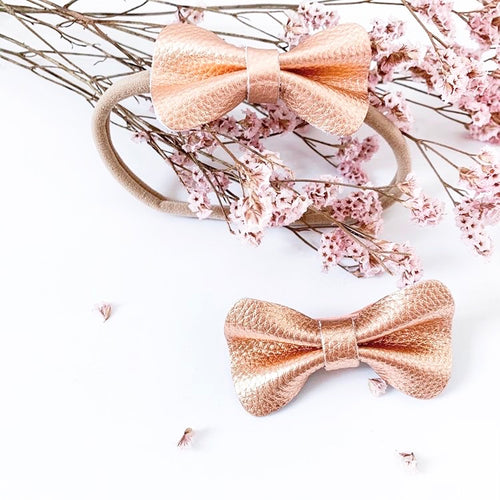 'Dolly-Rose' Leather Hair Bow's