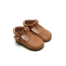 Load image into Gallery viewer, 'Sandalwood' Traditional Leather T-bar Baby Shoes - Soft Sole