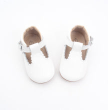 Load image into Gallery viewer, &#39;Cloud&#39; white leather t-bar soft sole baby shoes