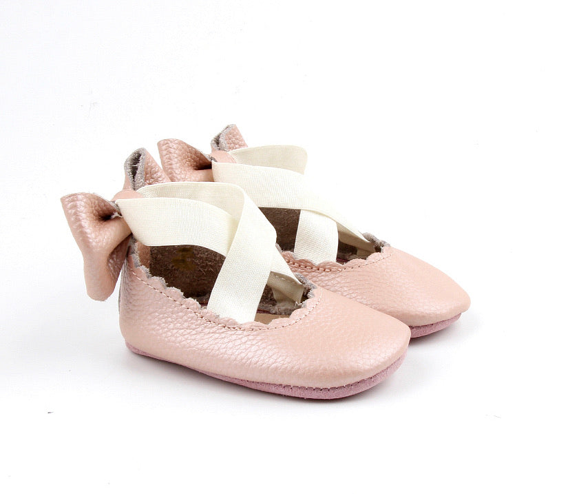 Vintage Pink' Prima Ballerina Soft Sole Baby Shoes – Bohemia's