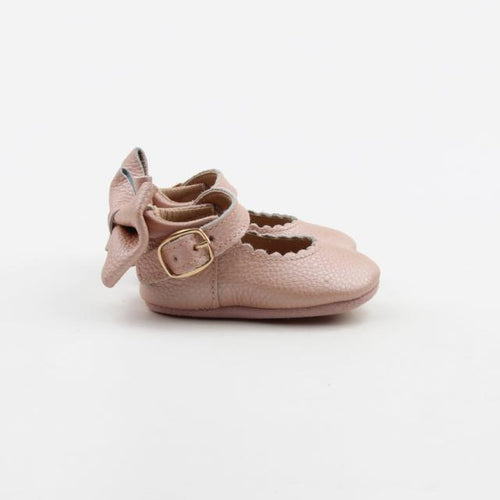 'Vintage Pink' Dolly Shoes - Baby Soft Sole