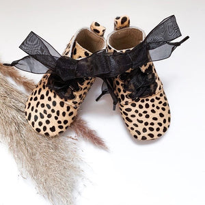 ‘Cheetah' Children's Derby Boots - Hard Sole