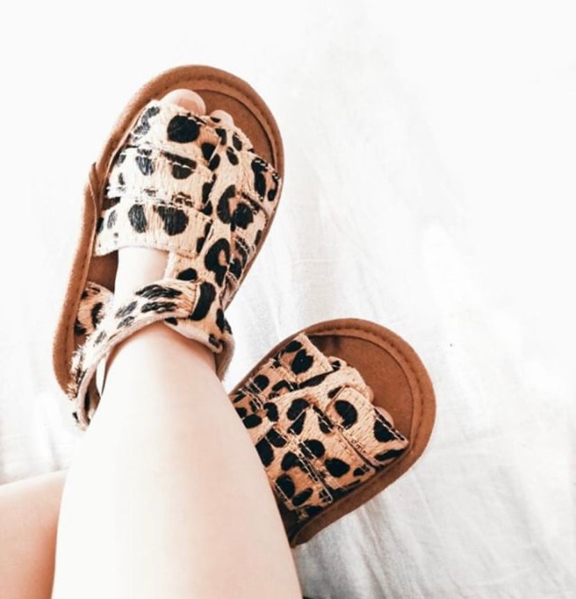 Animal print store gladiator sandals